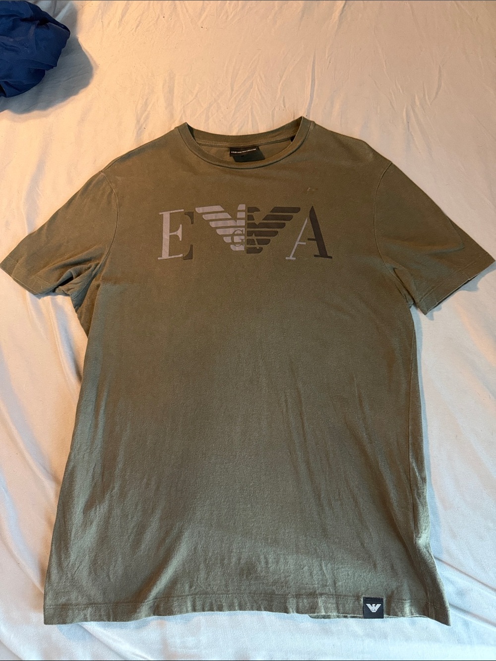 Emporio Armani Olive Green EA Logo Short Sleeve Tee